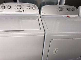 Used whirlpool washer and dryer set. 1 year warranty
