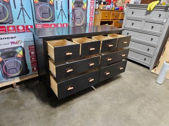 Black 6-Drawer Double Dresser