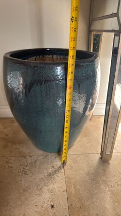 Large Glazed Ceramic Planter