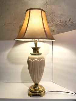 VTG Stiffel and Lenox MCM Brass Table Lamp Hollywood Regency 30”