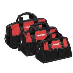 Brand new Husky 8 in. 15 in. and 12 in. Tool Bag Combo