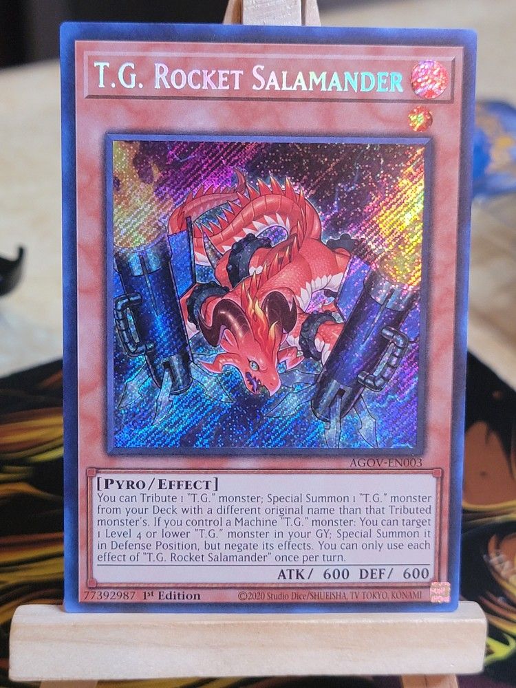 YUGIOH T.G. Rocket Salamander Secret Rare (AOG) 1st Edition Mint