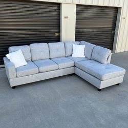 New Light Gray Sectional Couch. Free Delivery!