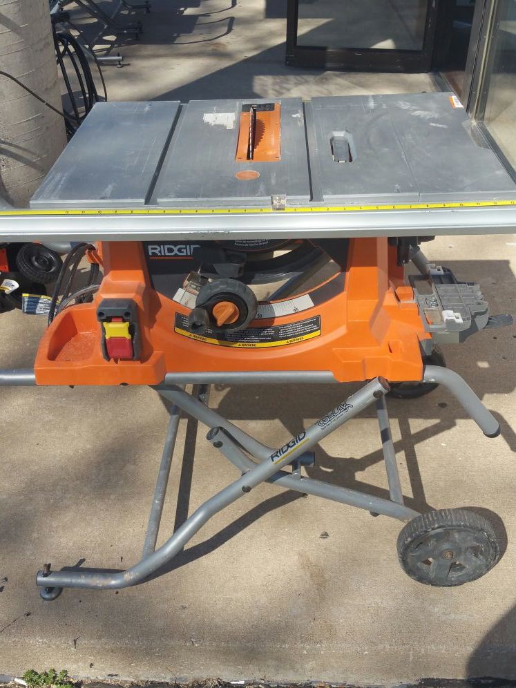 Ridgid R4516 Portable 10in Table Saw Roller Auctions, 42 OFF