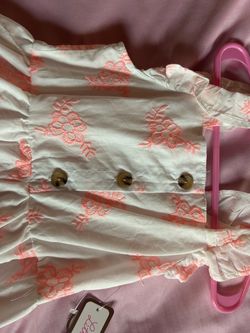 Girls Floral Embroidered Ruffle Blouse