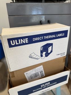 Uline Fanfold Direct Thermal Labels - 4 x 6"
