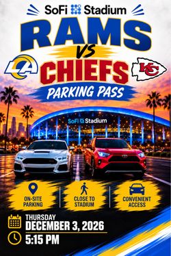 SoFi Stadium Parking Pass - Rams vs. Chiefs