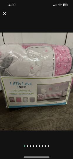 Crib bedding set & frame