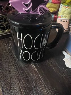 RAE DUNN Halloween LL "HOCUS POCUS" Black Mug