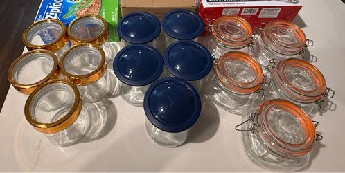 3 Sets of Variety Glass Jars