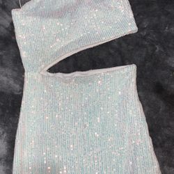 White Sequin Dress