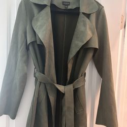 Green Ann Taylor Trench Coat 