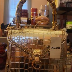 Gold Leopard Mini Aldo Bag 