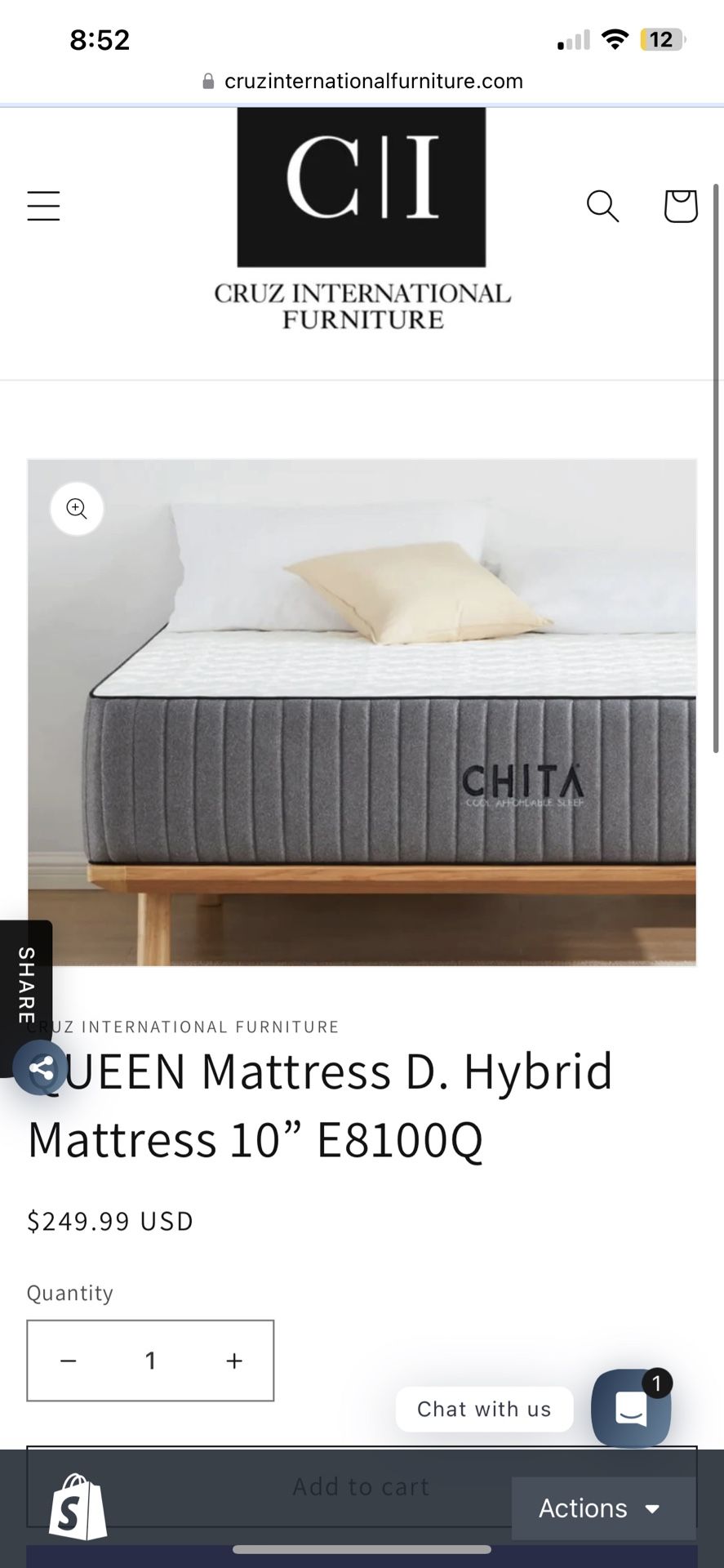 New Queen Mattress Hybrid
