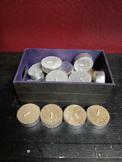 Glitter Tea Light Candles. Great for Christmas!