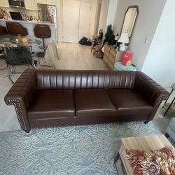 Vegan Leather Couch 