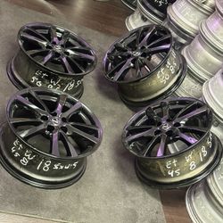 Lexus Toyota rims Wheels 18 inch Staggered 8-8.50 inch width gloss black color 5 lugs bolt pattern 4.50 inch 114.30 mm set of 4