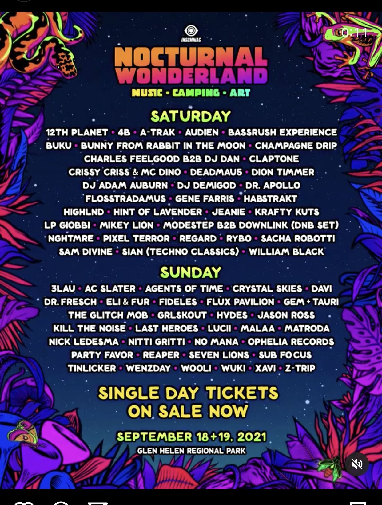 Nocturnal One 2 Day Pass