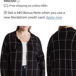 Lola Notch Collar Tunic Cardigan