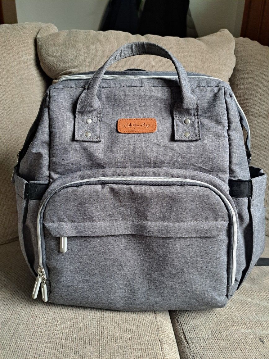 Gray Diaper Bag