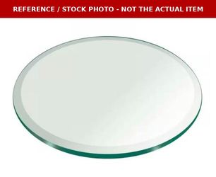 42" Round Clear Glass Table Top, 1/2" Thick, Rounded Edge