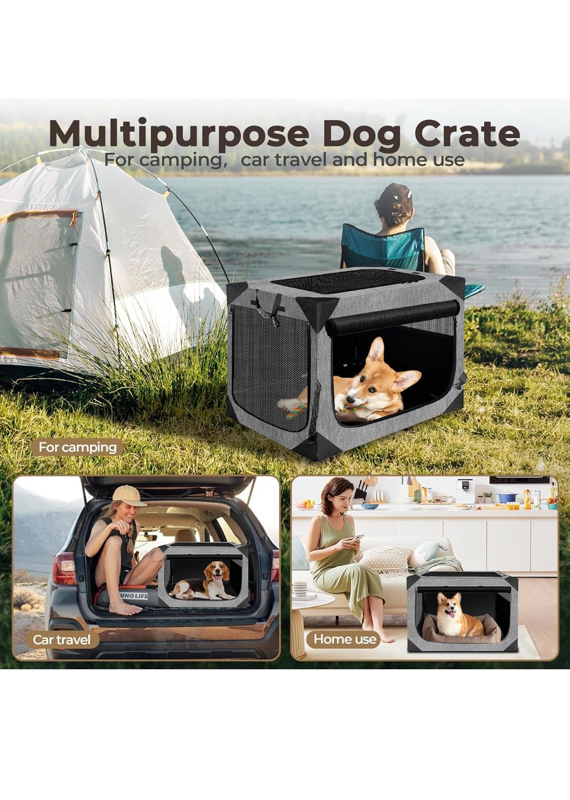 Multi Purpose Dog Crate Collapsible