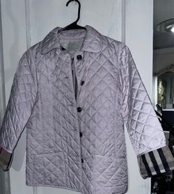 Girls Burberry quilted jacket