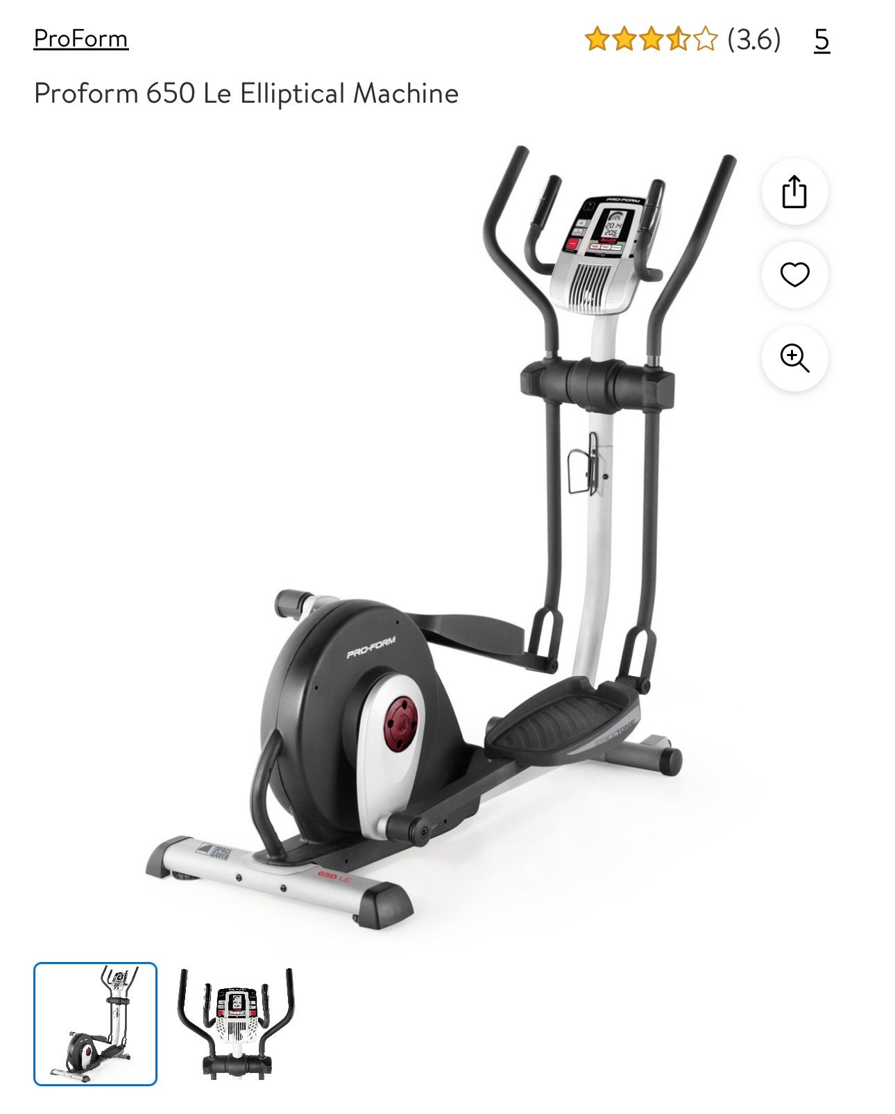 Proform 650 Le Elliptical Machine