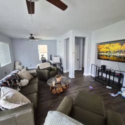 Green Leather Couches