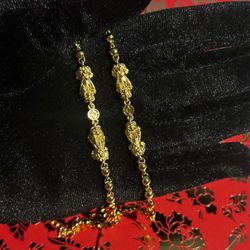24K Gold PLATED Pixiu Bead Bracelet (Adjustable)