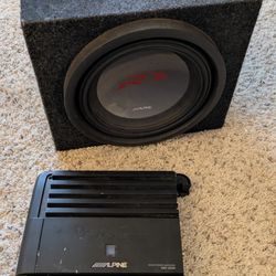 Alpine MRP-M500 Amplifier and R10 Subwoofer