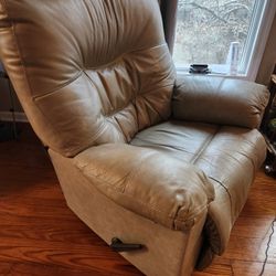 Swivel Recliner,  real Leather, Cost $600 new