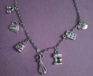 One of a kind Handmade Bakers Necklace and Earring Set