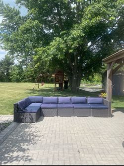 Wicker patio sectional