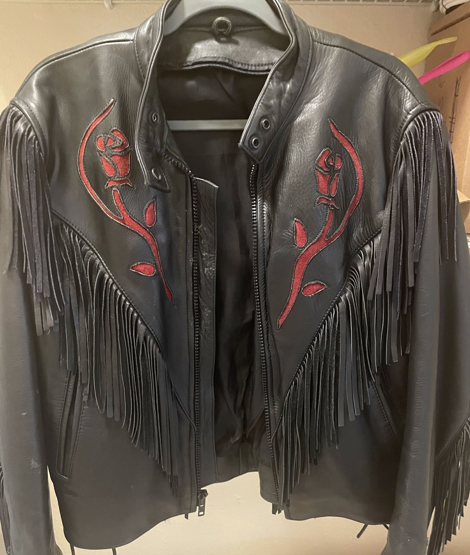 Leather Biker Jacket With Linings (OBO)