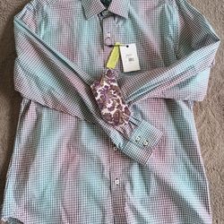 RARE Vintage Robert Graham Wick Sport Shirt - Size:  LARGE - Color: Plum - NWT - NOS - BRAND NEW WITH TAGS