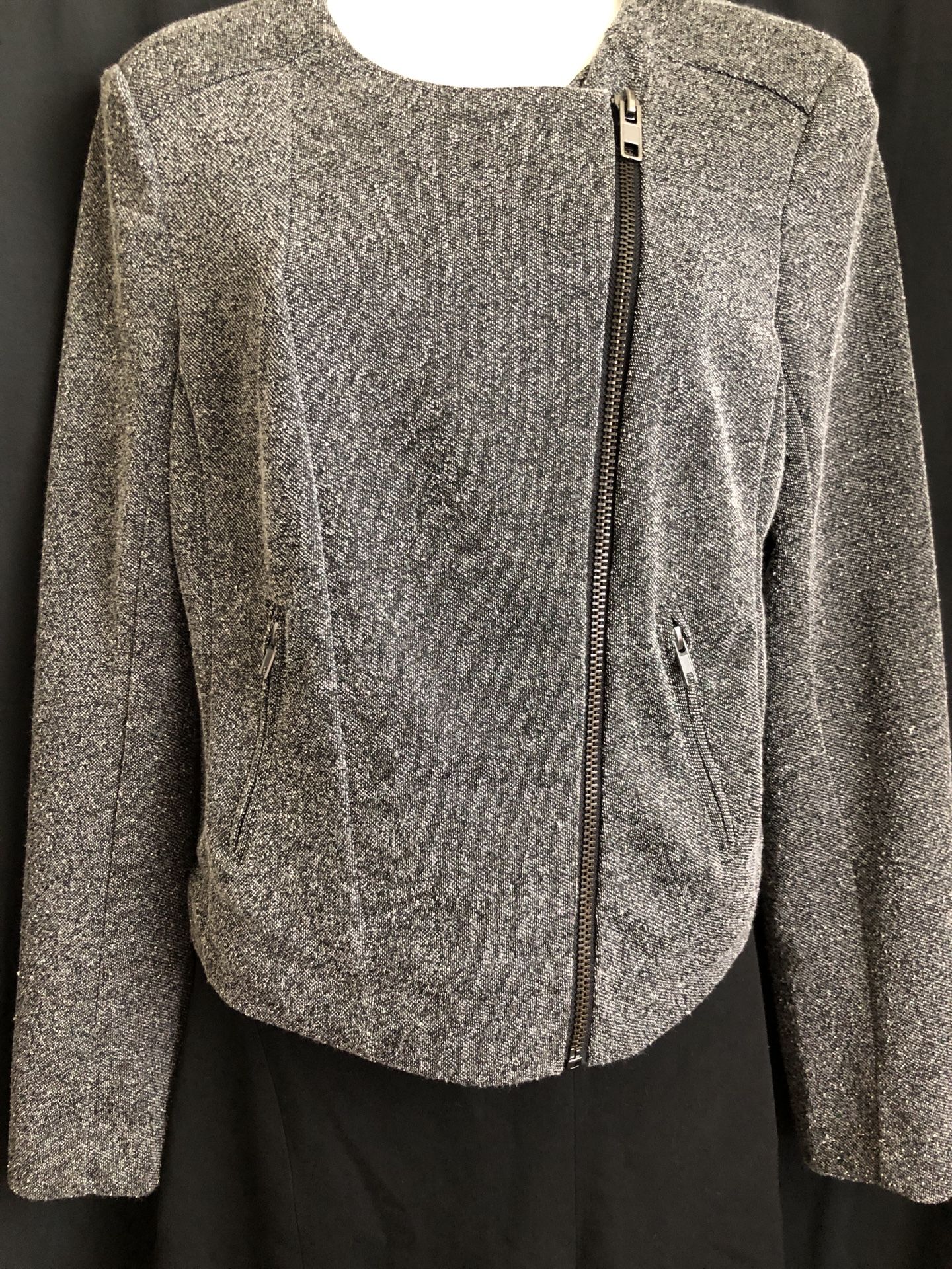 Beautiful Gray/Black Ladies Jacket Size M