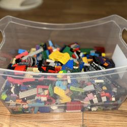 Lego Lot Bucket Full Of Legos 