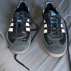 Genuine Adidas Black Sambas Shoes Unisex US Size 9 
