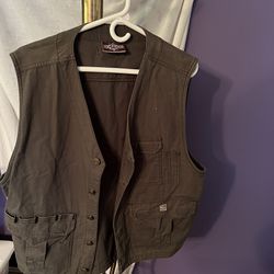 Men’s XL PB & Co Modern Classic Gray Hunting Fishing Vest 100% Cotton