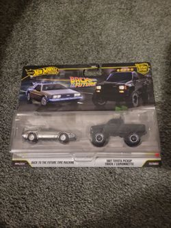 Hot Wheels Premium Back to the Future Car Culture 2-Pack DeLorean and 1987 Toyota Pickup (LATHROP PICKUP ONLY)