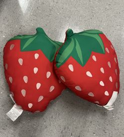 2 Strawberry pillows set of 2