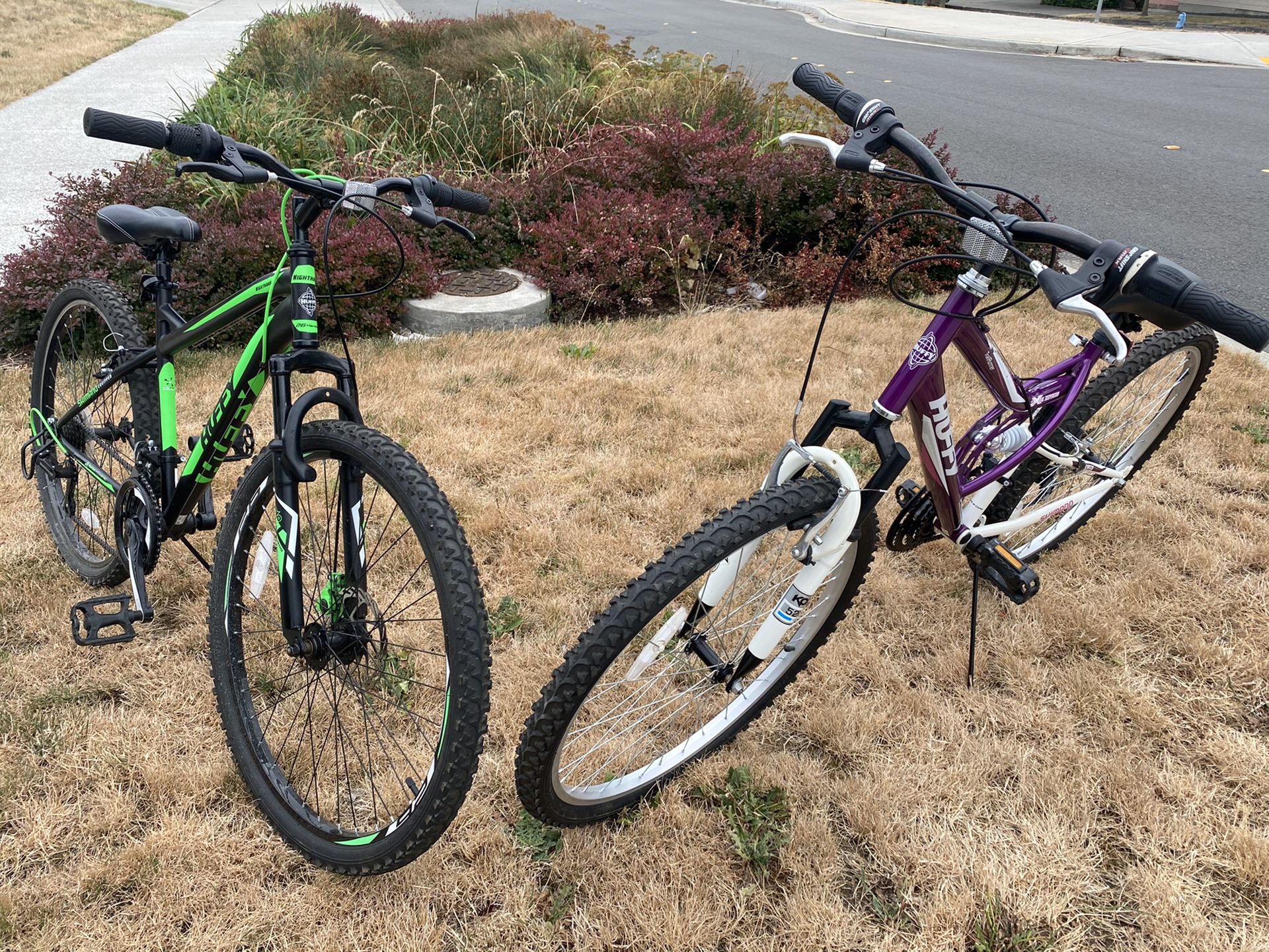 Mountain bikes, Huffy, Boy and girl 26” both