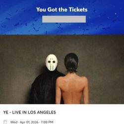 2 Tickets To Kanye West Concert At SoFi Stadium April 1st