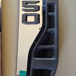 OEM 2023-2026 Ford F-350 SS Lariat RH Passenger Fender Badge Chrome and Black