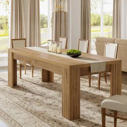 78.7" Dining Table, Rectangle Kitchen Dinner Table For 6-10 People, NO CHAIRS!!!