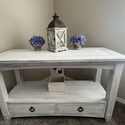 Custom Finished Rustic Farmhouse, Entry Table/ Buffet / Tv Stand 