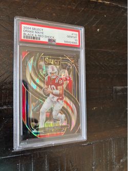 Drake Maye PSA 10 rookie 2024 black and red shock select