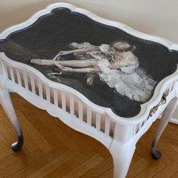 Ballet White Girls Side Table 