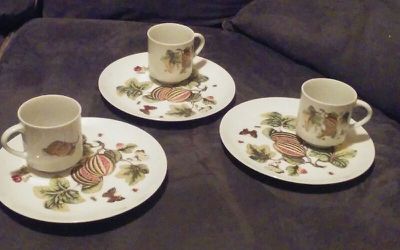 3pc China set with tea cups